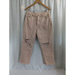 Vanilla Star Womens Jeans 90s Boyfriend Distressed Button Fly Size 11 Peachy